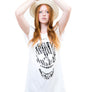 Ladies Fierce Zebra Skull Top